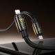 Câble De Charge Rapide Type-C Vers 8 Pin 27 W Avec LED Et Puce E-Marker 1,2 m Noir