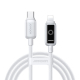Câble De Charge Et De Transfert Type C Vers 8 Pin 30 W Avec Arrêt Automatique Nylon Tressé Et Voyant
