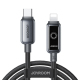 Câble De Charge Et De Transfert Type C Vers 8 Pin 30 W Avec Arrêt Automatique Nylon Tressé Et Voyant
