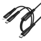 Câble De Charge 2 En 1 Type C Vers Type C Et 8 Pin 1 M Nylon Tressé Charge Simultanée 5 V 3 A