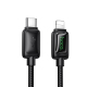 Câble De Charge Et De Données Type C Vers 8 Broches Pour Apple PD 30 W 1,2 m En Nylon Avec Voyant LED