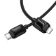 Câble De Charge Et De Données Type C Vers 8 Broches Pour Apple PD 30 W 1,2 m En Nylon Avec Voyant LED