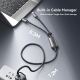 Câble De Charge Rapide 2 En 1 USB-C Vers USB-C Et 8 Pin 100 W Tressé Avec Gestionnaire De Câble 1.5 m - www.yonis-shop.com
