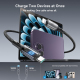 Câble De Charge Rapide 2 En 1 USB-C Vers USB-C Et 8 Pin 100 W Tressé Avec Gestionnaire De Câble 1.5 m - www.yonis-shop.com