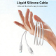 Câble USB C Vers 8 Pin 30 W Pour Charge Rapide Et Synchronisation De Données En Silicone Liquide 480 Mbps