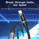 Câble Type C Vers 8 Broches Charge Rapide 27 W Avec Écran Numérique Et Tresse Haute Densité 1 M