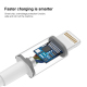 Câble USB-C Vers Lightning 20W PD Charge Rapide Transfert 480Mbps Puce Intelligente Et Embout Aluminium 1,1 m