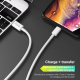 Câble USB-C Vers Lightning 20W PD Charge Rapide Transfert 480Mbps Puce Intelligente Et Embout Aluminium 1,1 m