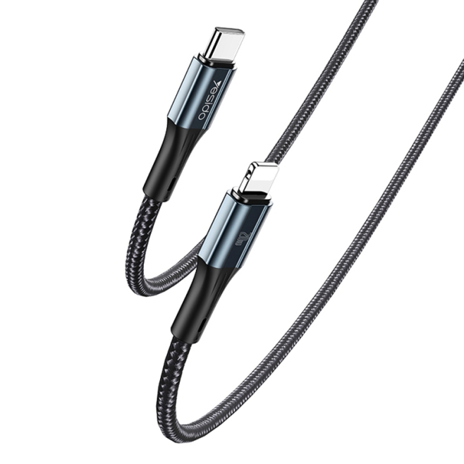 Câble USB-C Vers 8 Pin Charge Rapide 20W 3A Tressé 1,2 mètre Avec Puce Intelligente Et Fil Cuivre Pur