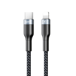 Câble USB-C Vers 8 Pin Pour Charge Rapide PD 20 W Et Transmission De Données 480 Mbps 1 m Résistant Aux Pliures