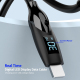 Câble USB C Vers 8 Pin Charge Rapide 30 W Avec Affichage LED 2 m Transmission 480 Mbps Silicone Durable