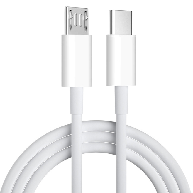 Câble USB-C Vers Micro-USB De Charge Et Données 1 M En Silicone Résistant Avec Embouts Renforcés Intégrés
