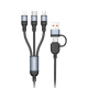 Câble De Charge 4 En 1 Pour Trois Appareils USB Type C 8 Broches Et Micro USB Nylon Tressé Anti Enchevêtrement