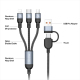 Câble De Charge 4 En 1 Pour Trois Appareils USB Type C 8 Broches Et Micro USB Nylon Tressé Anti Enchevêtrement