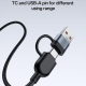 Câble De Charge 4 En 1 Pour Trois Appareils USB Type C 8 Broches Et Micro USB Nylon Tressé Anti Enchevêtrement