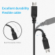 Câble Adaptateur USB 2.0 Mâle Vers Micro USB Et USB Type C 3.0 Mâles Transfert 5 Gbit/s 38 cm