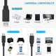 Câble Adaptateur USB 2.0 Mâle Vers Micro USB Et USB Type C 3.0 Mâles Transfert 5 Gbit/s 38 cm