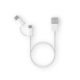 Câble USB 2 En 1 Micro USB USB C Charge Rapide QC3.0 Transmission De Données 2.4A 30 Cm Gaine TPE Résistante