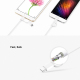 Câble USB 2 En 1 Micro USB USB C Charge Rapide QC3.0 Transmission De Données 2.4A 30 Cm Gaine TPE Résistante
