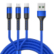 Câble De Charge USB 3 En 1 8 Pin Type C Micro USB Charge Rapide 5 A Tressé Nylon 125 Cm