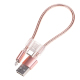 Câble Rétractable De Charge Rapide Et De Transfert De Données Micro USB Et USB-C Type-C 24 Cm 2 A Argent