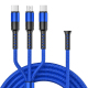Câble USB 3 En 1 Pour Charge Rapide 8 Pin Type C Micro USB 125 Cm Tressé Nylon Anti Enroulement - www.yonis-shop.com