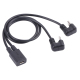 Câble USB-C Vers Micro USB En U Pour Charge Et Transfert De Données 25 cm Android Noir