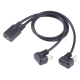 Câble USB-C Vers Micro USB En U Pour Charge Et Transfert De Données 25 cm Android Noir