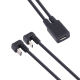 Câble USB-C Vers Micro USB En U Pour Charge Et Transfert De Données 25 cm Android Noir