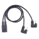 Câble USB-C Vers Micro USB En U Pour Charge Et Transfert De Données 25 cm Android Noir