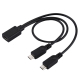 Câble Adaptateur USB-C Femelle Vers 2 Micro USB Mâles En Y Pour Appareils USB-C Et Micro USB 30 cm