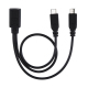 Câble Adaptateur USB-C Femelle Vers 2 Micro USB Mâles En Y Pour Appareils USB-C Et Micro USB 30 cm