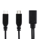 Câble Adaptateur USB-C Femelle Vers 2 Micro USB Mâles En Y Pour Appareils USB-C Et Micro USB 30 cm