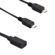 Câble Adaptateur USB-C Femelle Vers 2 Micro USB Mâles En Y Pour Appareils USB-C Et Micro USB 30 cm