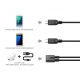 Câble Adaptateur USB-C Femelle Vers 2 Micro USB Mâles En Y Pour Appareils USB-C Et Micro USB 30 cm
