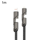 Câble De Charge 4 En 1 Pour Téléphone Charge Rapide 3 A 480 Mbps Nylon Tressé Anti-Enchevêtrement 1 mètre
