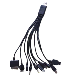Câble De Charge USB Multifonction 10 En 1 Pour Téléphones PSP Et Appareils Photo Avec 10 Embouts Compatiblesverter