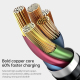 Câble De Charge Et De Données 3 En 1 Charge Rapide Simultanée 8 Pin Micro USB USB C 2.4 A 1.2 M