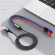 Câble De Charge Et De Données 3 En 1 Charge Rapide Simultanée 8 Pin Micro USB USB C 2.4 A 1.2 M