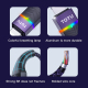 Câble USB 2 En 1 8 Pin Type-C Pour Charge Et Synchronisation 1,5 m 2,4 A Avec Éclairage RGB Doux