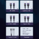 Câble USB 2 En 1 8 Pin Type-C Pour Charge Et Synchronisation 1,5 m 2,4 A Avec Éclairage RGB Doux