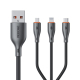 Câble USB 3 En 1 De Charge Rapide Et De Données Jusqu’à 66 W Type C 8 Pin Micro 120 Cm En PVC