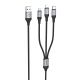Câble De Charge 3 En 1 USB Vers 8 Pin Type C Micro USB 1 Mètre 2,4 A Nylon Tressé Connexion 8 Pin Data