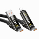 Câble De Charge Et Données 4 En 1 Avec LED Et Puce E Marker Charge Rapide 240W 1,2 M