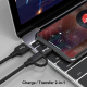 Câble USB 2 En 1 Charge Et Synchronisation Type-C Micro USB 2,4 A 1 M Tressé 480 Mbps Résistant