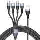 Câble De Charge 4 En 1 USB A Vers USB C 8 Pin Et Micro USB 6 A 2 m Tressé Résistant