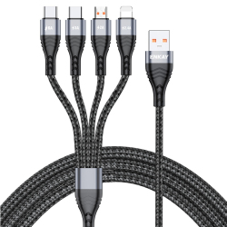 Câble De Charge 4 En 1 USB A Vers USB C 8 Pin Et Micro USB 6 A 2 m Tressé Résistant