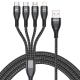 Câble De Charge 4 En 1 USB A Vers USB C 8 Pin Et Micro USB 6 A 2 m Tressé Résistant