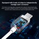 Câble USB 3 En 1 1.2 M 3 A Pour Charge Rapide Simultanée Et Transmission De Données 8 Pin Type-C Micro USB