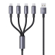 Câble De Charge Rapide Type C 4 En 1 Tressé Avec Connecteur Lightning Puce E Marker Et Alliage D’Aluminium